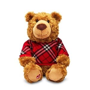 Burberry Teddy Bear with Red Plaid Sweater